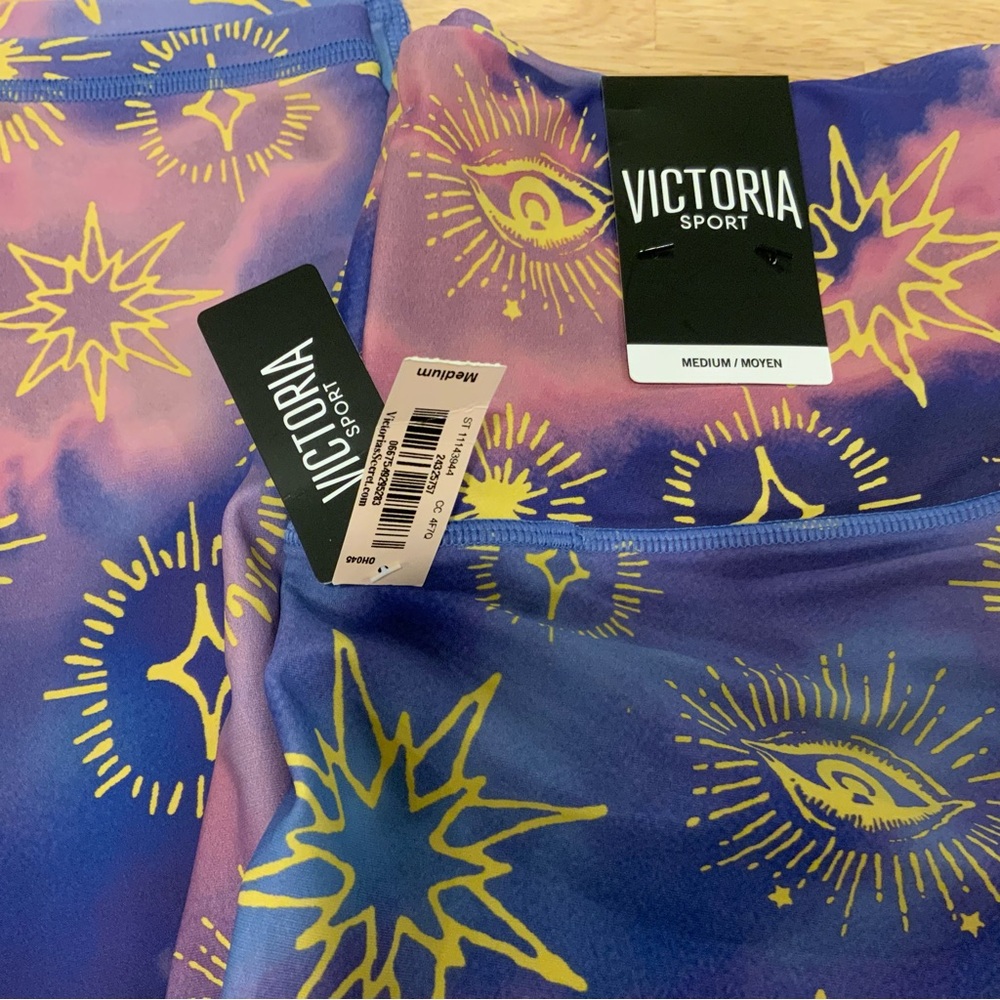 Victoria's Secret Sport Set High Rise 7/8 Tight & Racerback Sports Bra SZ M NWT - Picture 3 of 4